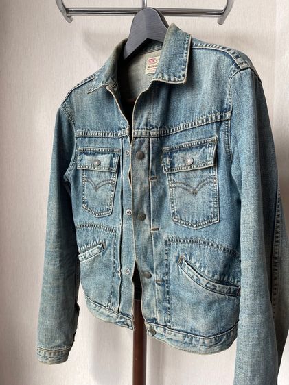 90's Levi's 70752-12 denim jacket with short horn tag made in Hong Kong size M  รูปที่ 11