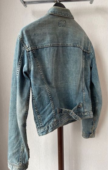 90's Levi's 70752-12 denim jacket with short horn tag made in Hong Kong size M  รูปที่ 9