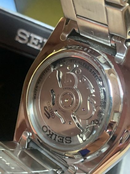 นาฬิกาชาย SEIKO หน้าส้ม ใบรับประกันคู่มือกล่องสภาพสวย รูปที่ 4