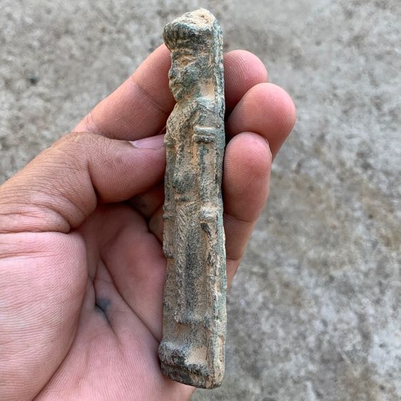 พระร่วงเปิดโลก กรุวัดพระศรีรัตนมหาธาตุสุโขทัย เนื้อชินสังฆวานรสนิมเขียว รูปที่ 4