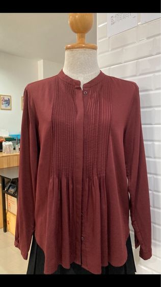 แขนยาว แดง เสื้อเชิ้ตและเสื้อผู้หญิง Instagram Brand (IG Brands) เชิ้ตเรย่อน Uniqlo m
