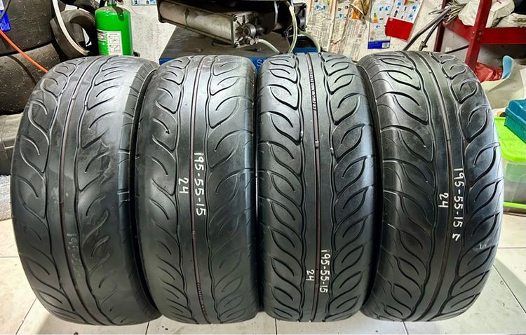 RD 08 195 55 15 ยางมือสอง ปี24 2แถม2 รูปที่ 3