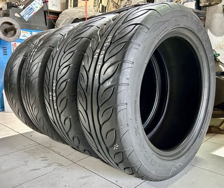 RD 08 195 55 15 ยางมือสอง ปี24 2แถม2