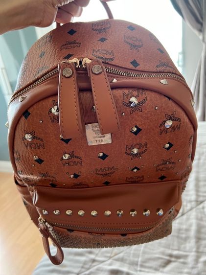 กระเป๋าเป้ mcm สีนำ้ตาล รูปที่ 4
