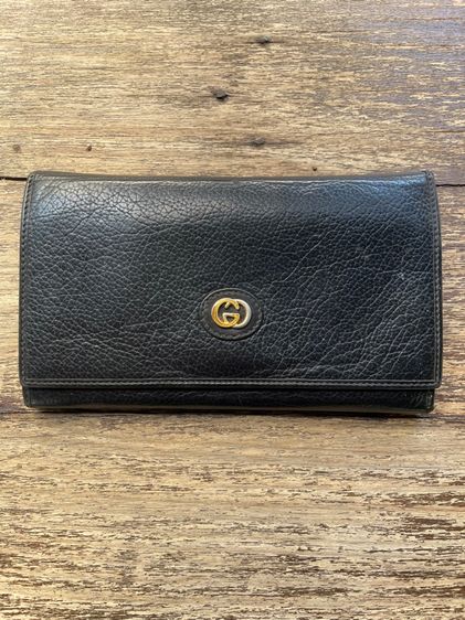 หญิง ดำ หนังแท้ อื่นๆ กระเป๋าสตางค์ Gucci วินเทจ