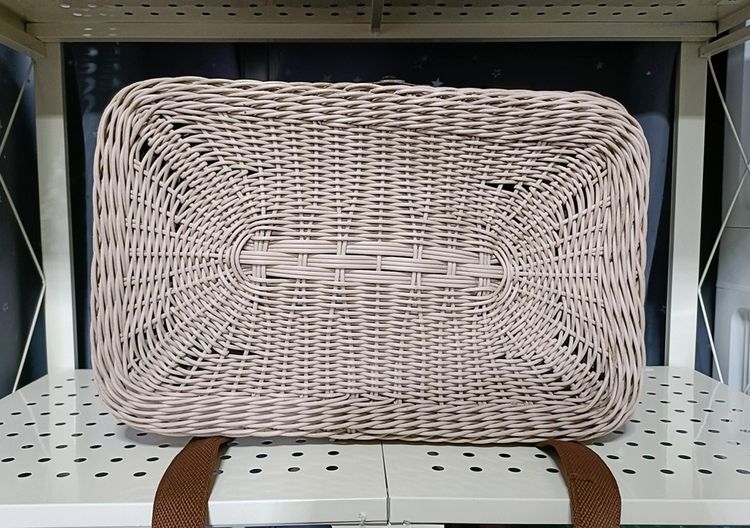 💟 ตระกร้า กระเป๋า หวายสาน ใบใหญ่ งานแฮนด์เมด รูปที่ 9