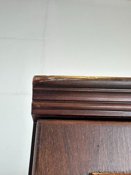 ตู้เก็บของสไตล์วินเทจ 6 บานเปิด โครงไม้จริงปิดแผ่นไม้อัด สีน้ำตาลเข้มลายไม้ รูปที่ 8