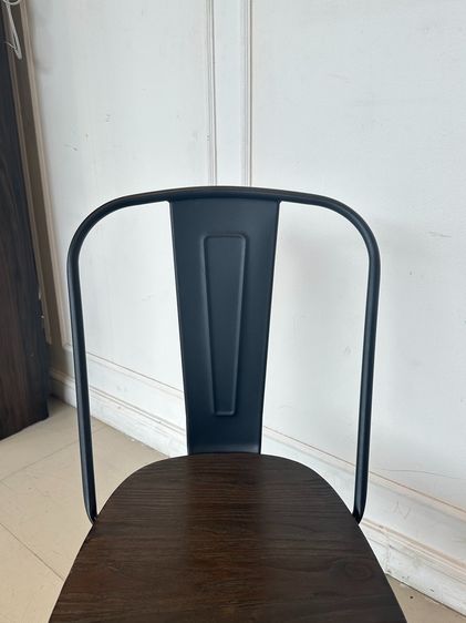 เก้าอี้ เบาะไม้จริงสีน้ำตาลเข้ม โครงขาเหล็กสีดำด้าน รูปที่ 9