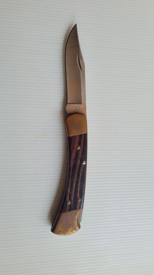 มีดพับด้ามทองเหลือง Buck 110 Folding Hunter