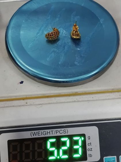 ต่างหูทองคำประดับพลอย รูปที่ 8