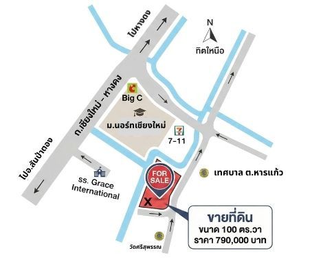 ขายที่ดินหางดง เชียงใหม่ 100 ตร.วา แปลงสวยถมแล้ว บรรยากาศบ้านสวน ทำเลทองใกล้นานาชาติ ซื้อเก็บวันนี้ อีก 3 ปีราคานี้หาไม่ได้แล้ว รูปที่ 2