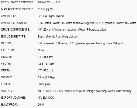 Klipsch SW-110 powered subwoofer ของใหม่ รูปที่ 4