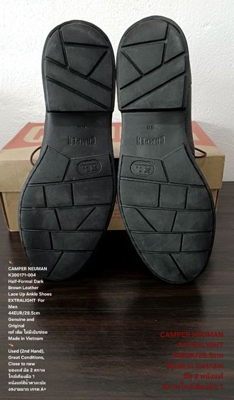 CAMPER NEUMAN Boots, EXTRALIGHT, Men's 44EU(28.5cm) Genuine and Original ของแท้ มือ 2 สภาพใกล้เคียงมือ 1, รองเท้า CAMPER หนังแท้ งดงามมาก รูปที่ 10