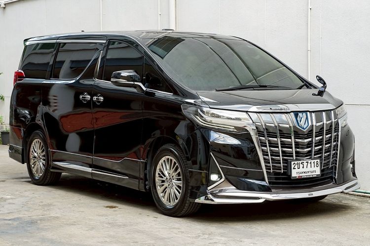Toyota Alphard 2022 2.5 Hybrid X E-Four 4WD Van ไฮบริด ไม่ติดแก๊ส เกียร์อัตโนมัติ ดำ