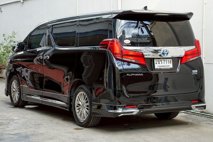 Toyota Alphard 2022 2.5 Hybrid X E-Four 4WD Van ไฮบริด ไม่ติดแก๊ส เกียร์อัตโนมัติ ดำ รูปที่ 3