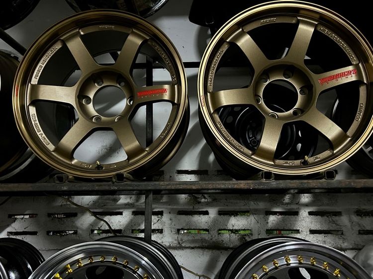 ล้อใหม่ตัวโชว์ TE37SUV ล้อเบา 18x9 6x139 น้ำตาลหยอดแดง รูปที่ 6