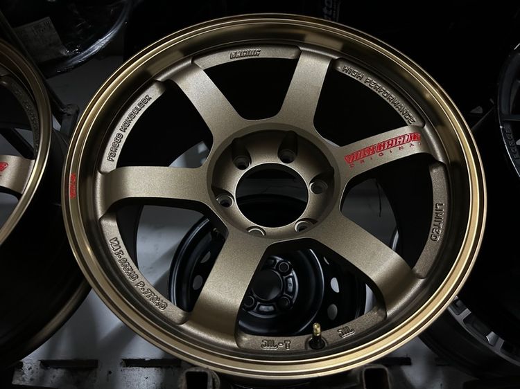 ล้อใหม่ตัวโชว์ TE37SUV ล้อเบา 18x9 6x139 น้ำตาลหยอดแดง รูปที่ 4
