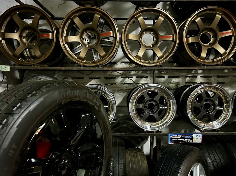 ล้อใหม่ตัวโชว์ TE37SUV ล้อเบา 18x9 6x139 น้ำตาลหยอดแดง รูปที่ 7