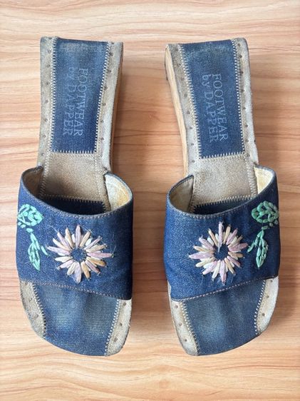 👡รองเท้า DAPPER งานปักดอกไม้ของแท้ 💐  ดีไซน์สวย หายาก รุ่นพื้นแบนใส่สบาย รูปที่ 5