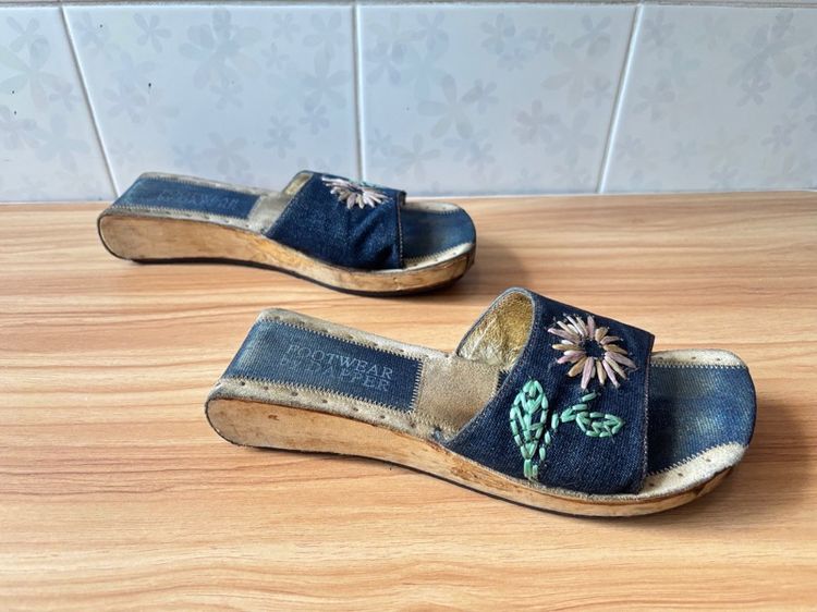 👡รองเท้า DAPPER งานปักดอกไม้ของแท้ 💐  ดีไซน์สวย หายาก รุ่นพื้นแบนใส่สบาย รูปที่ 4