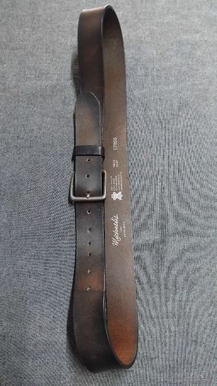 เข็มขัดหนังแบรนด์หนังหนาสวยเอว37-43.5 กว้าง1.5ยาวรวมหัว50.5 รูปที่ 2