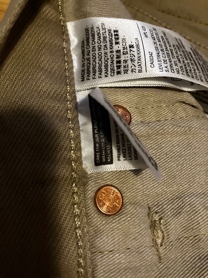 กางเกงยีนส์ ลีวาย 501 บิ๊กE ของแท้ เอว 33   ขาสั้น ของใหม่  รูปที่ 8