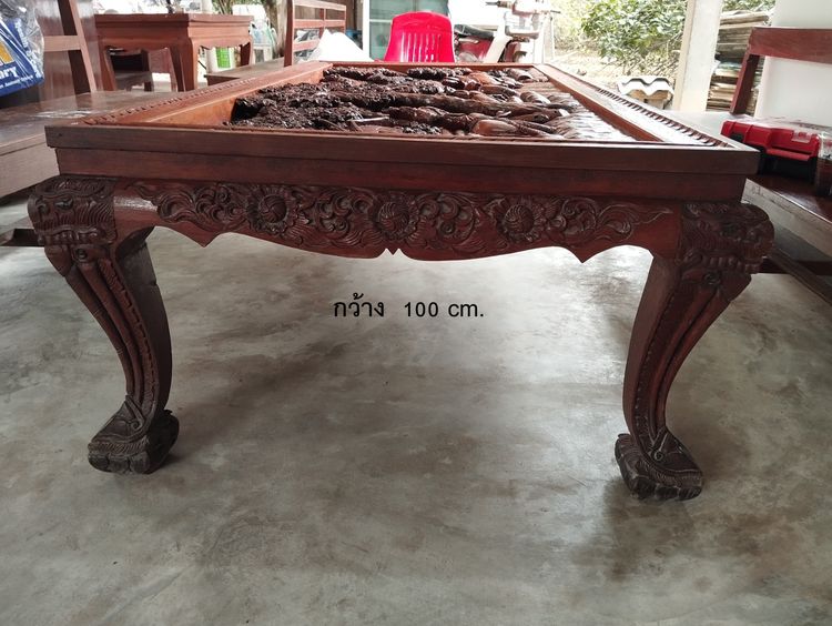 โต็ะรับแขกไม้สักแกะสลักสวยๆ  รูปที่ 2