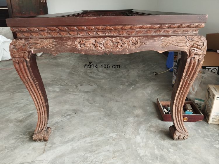 ขายโต๊ะอาหารไม้สักแกะสลักสวยๆ รูปที่ 3