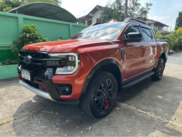 Ford Ranger 2024 2.0 Bi-Turbo Hi-Rider Storntrak Pickup ดีเซล ไม่ติดแก๊ส เกียร์อัตโนมัติ ส้ม รูปที่ 3
