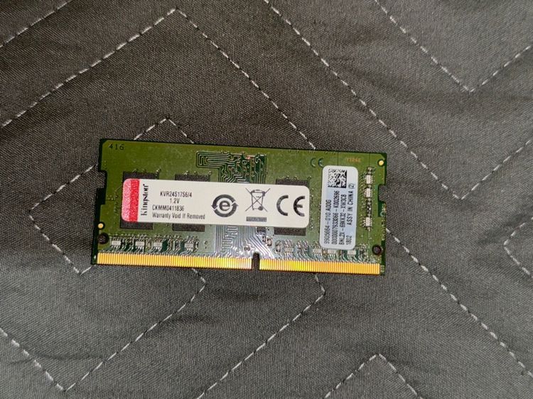 ที่เก็บข้อมูลและเมมโมรี่การ์ด Ram kingston ddr4 4gb