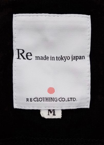 Re made in tokyo japan เสื้อยืดคอปก สีดำ รูปที่ 6