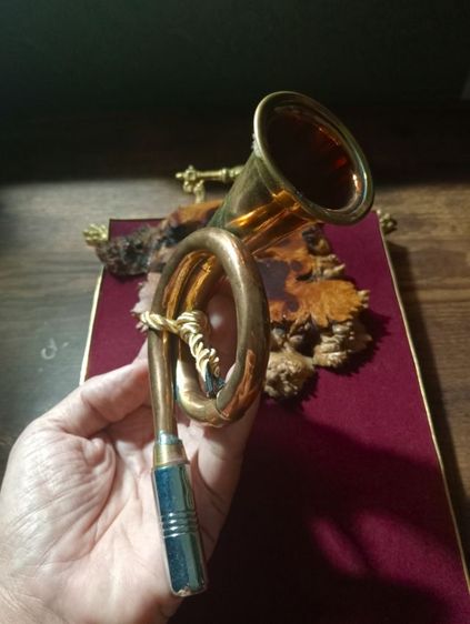  แตรงานยุโรปเนื้อทองเหลืองแท้เป่าเสียงดังกังวาน รูปที่ 5