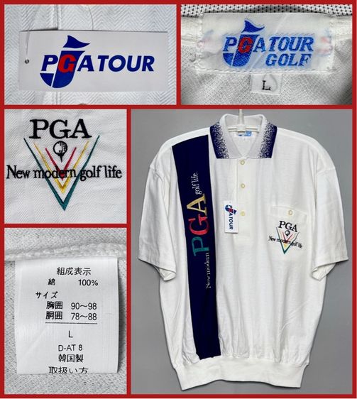 ขาว XL แขนสั้น สเวตเชิ้ต ⚠️ของใหม่ป้ายห้อย‼️เสื้อสเวตเตอร์ PGA TOUR ของแท้ แบรนด์เสื้อผ้า Golf ชั้นนำ 