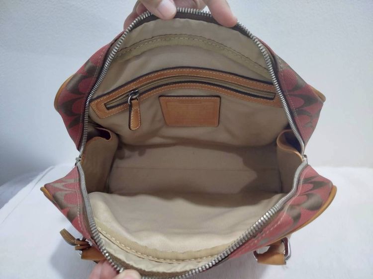 (ของแท้) กระเป๋า Coach คล้องแขน สีแดง รูปที่ 7