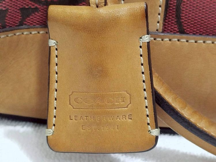 (ของแท้) กระเป๋า Coach คล้องแขน สีแดง รูปที่ 11