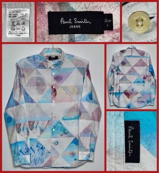 แขนยาว เสื้อเชิ้ต Paul Smith ของแท้ แบบสวย สไตล์ลำลอง รุ่น Jeans