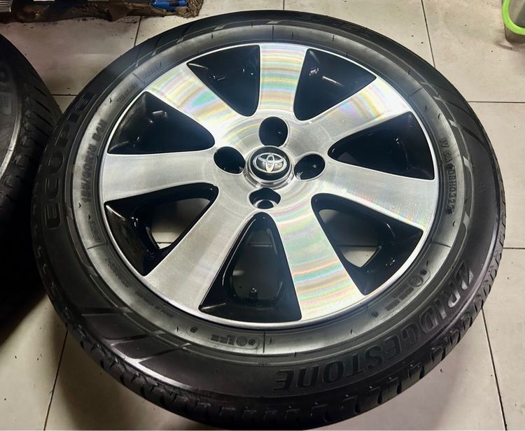 ล้อแท้Toyota 15 4x100 พร้อมยางบริสโตน 185 60 15 ปี22ดอกยาง90เปอร์เซ็นสวยสวย รูปที่ 4