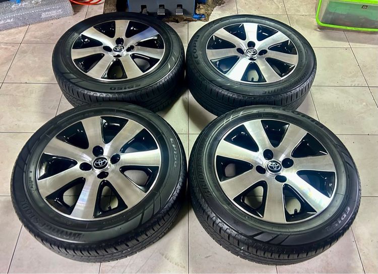 ล้อแท้Toyota 15 4x100 พร้อมยางบริสโตน 185 60 15 ปี22ดอกยาง90เปอร์เซ็นสวยสวย รูปที่ 2