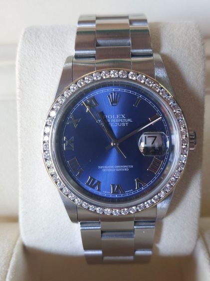 🍓Datejust16200หน้าเงินโรมันปี2003กล่องใบครบๆ รูปที่ 2