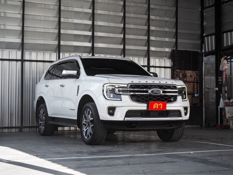 Ford Everest 2024 2.0 Titanium Plus 4WD Utility-car ดีเซล ไม่ติดแก๊ส เกียร์อัตโนมัติ ขาว รูปที่ 3