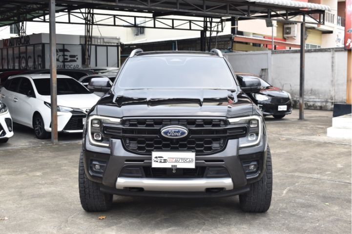 Ford Ranger 2022 2.0 Wildtrak 4WD Pickup ดีเซล ไม่ติดแก๊ส เกียร์อัตโนมัติ ดำ รูปที่ 2