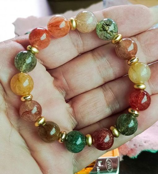 สร้อยข้อมือไหม 5 สี ทอง 18k