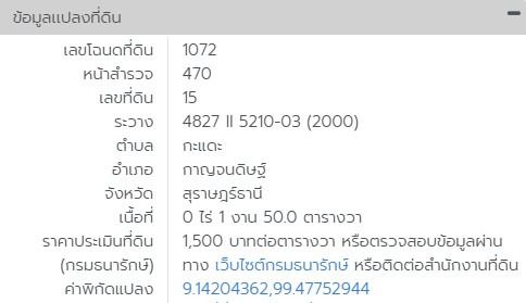 ขายที่ดินอำเภอกาญจนดิษฐ์ สุราษฎร์ธานี รูปที่ 4