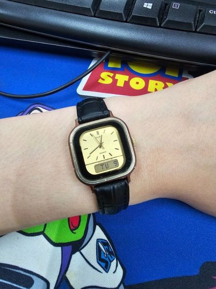 ทอง หนัง นาฬิกาข้อมือ ALBA by Seiko วินเทจ