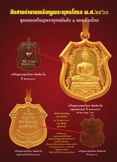 เหรียญอาร์มฉลุลาย พระพุทธโสธร รุ่นมหามงคลย้อนยุค เนื้อบรอนซ์นอกชุบทอง วัดโสธรวรารามวรวิหาร ปี2555 พร้อมกล่องเดิม รูปที่ 6