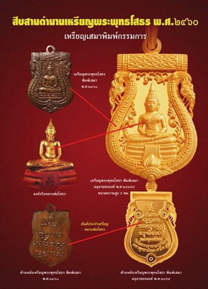 เหรียญเสมาฉลุลายยกองค์ พระพุทธโสธร รุ่นมหามงคลย้อนยุค เนื้อบรอนซ์นอกชุบทอง วัดโสธรวรารามวรวิหาร ปี2555 พร้อมกล่องเดิม รูปที่ 6