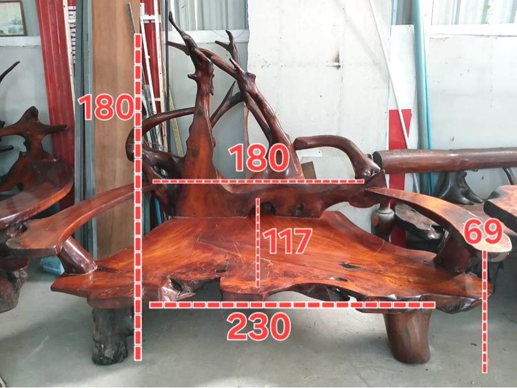 🪾ไม้แผ่นเดียว เดิมๆ งานแท้ เก้าอี้ไม้ราก(Root Chair) เก้าอี้ไม้โคนต้น, เก้าอี้ไม้ชิ้นใหญ่ธรรมชาติ🪵 รูปที่ 2