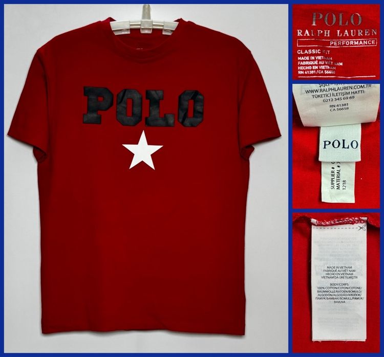 แดง แขนสั้น เสื้อทีเชิ้ต ⚠️ของใหม่‼️เสื้อยืด POLO RALPH LAUREN ของแท้ รุ่นใหม่ โลโก้เด่น