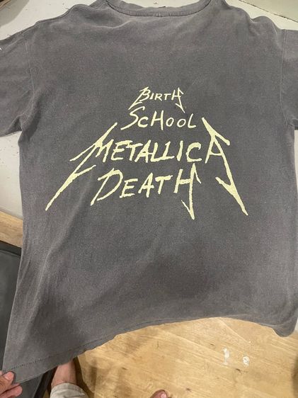 Vintage METALLICA Heavy Metal Band - Birth School Death 1992 Fine LT-Shirt USA รูปที่ 2