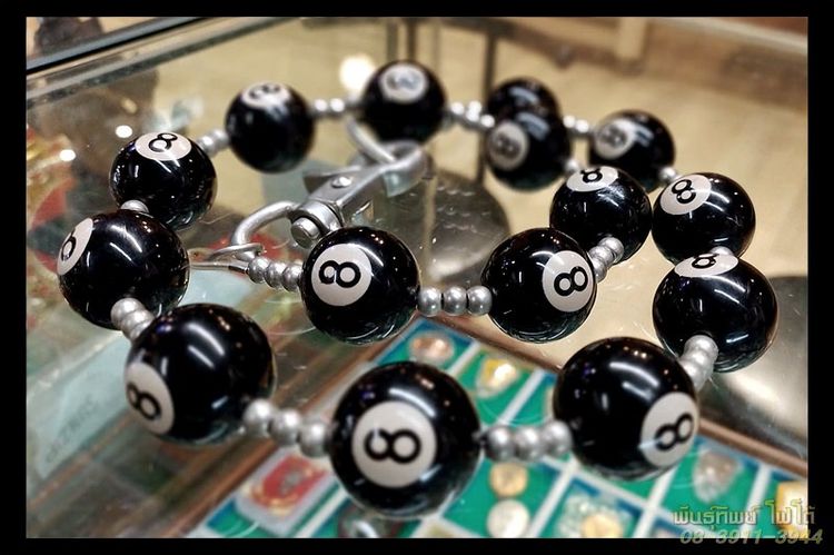สายคล้องกระเป๋าสตางค์ 8 ball งานญี่ปุ่น แกนกลางเป็นสลิง บอลทั้งหมด 15 ลูก รูปที่ 3